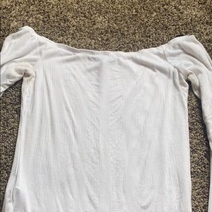 Off the shoulder white top